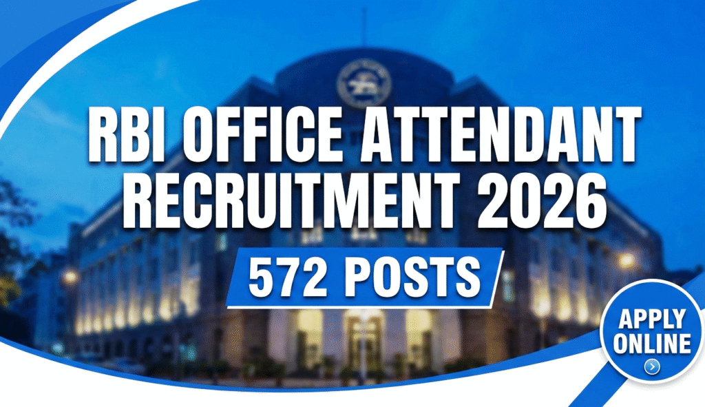 RBI Office Attendant Recruitment 2026