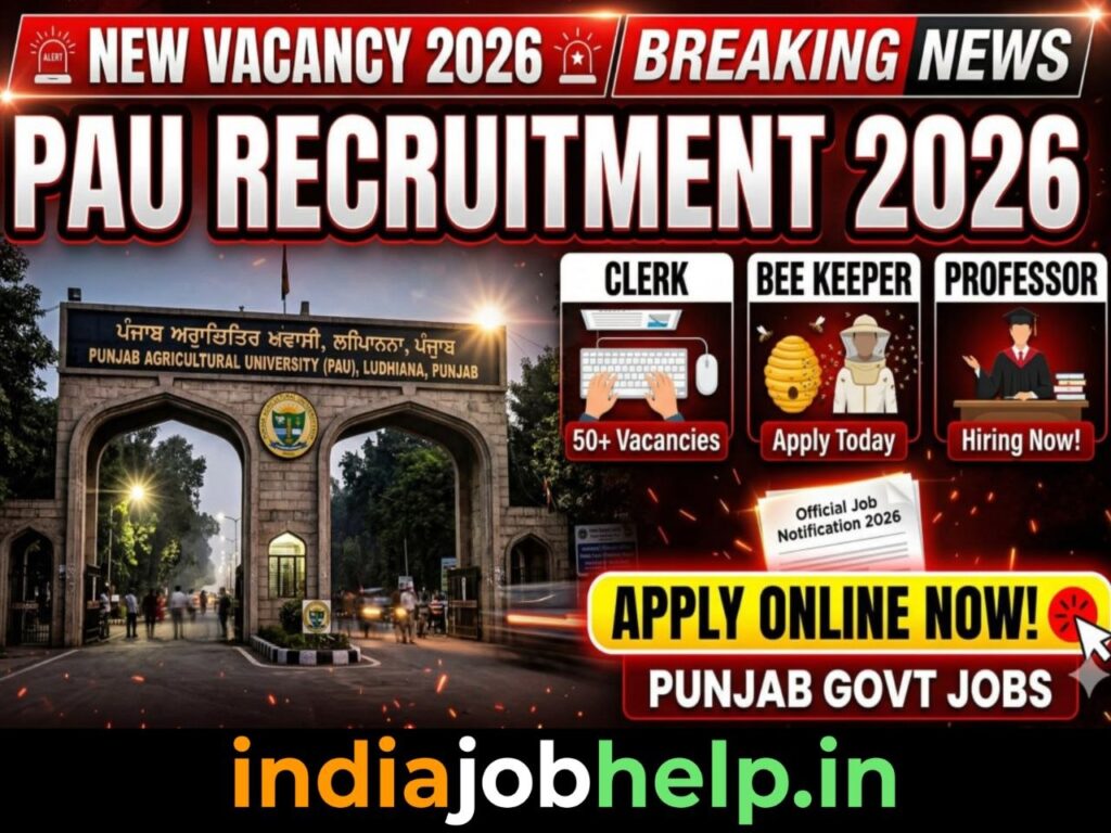 PAU Recruitment 2026