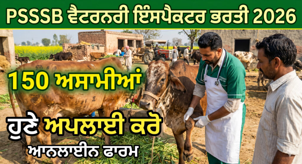 PSSSB Veterinary Inspector Recruitment 2026